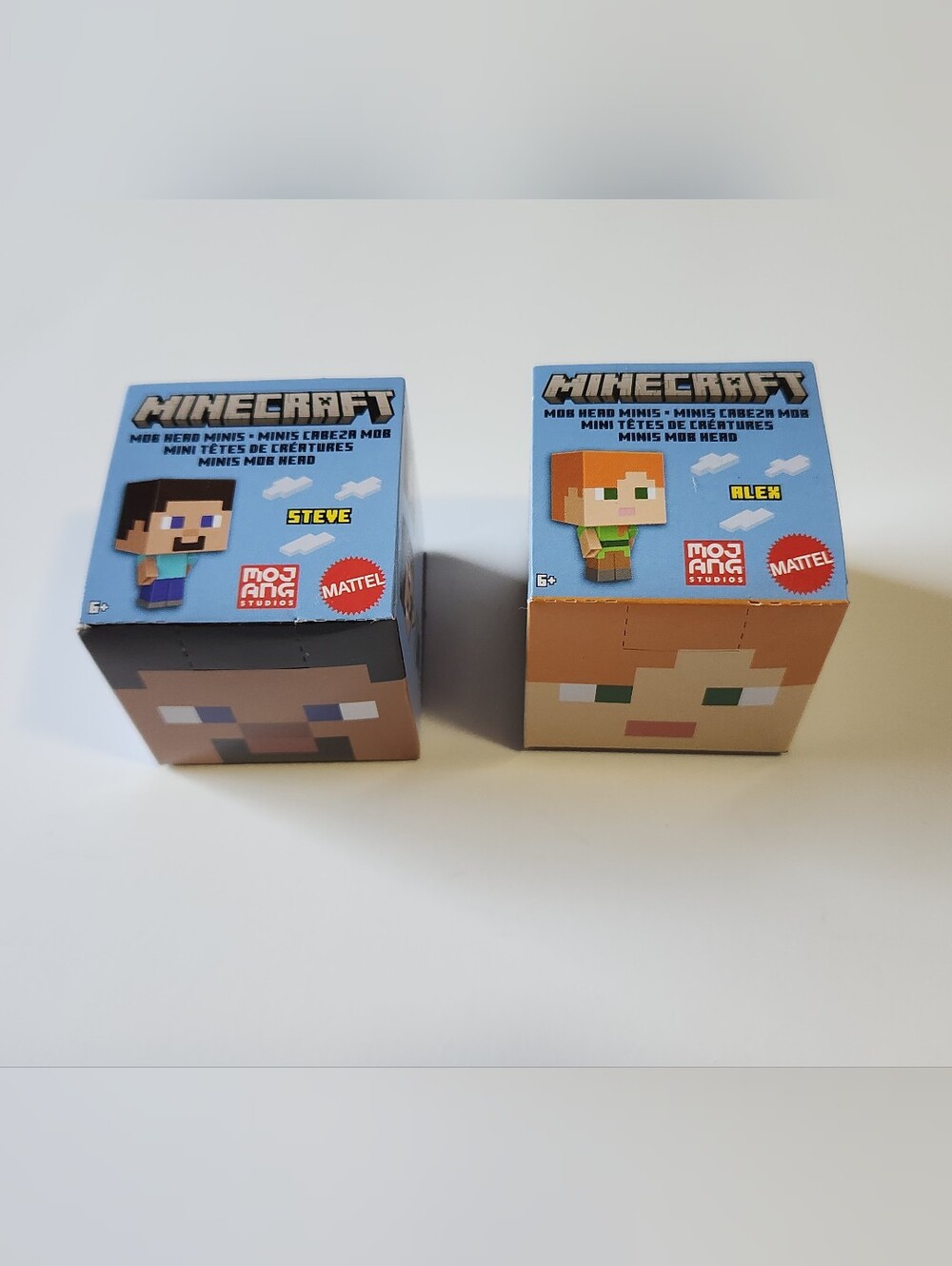 Minecraft Steve and Alex Mini Figures Mob Heads